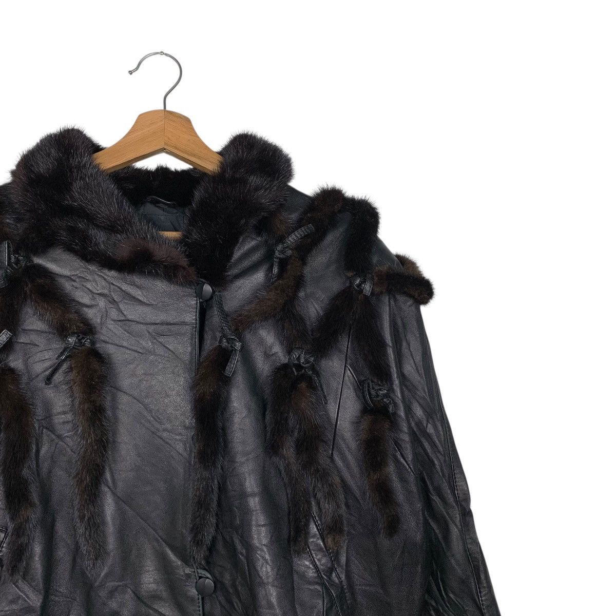 Other Biba Paris Leather Fur Jacket Size M / US 6-8 / IT 42-44 - 5 Thumbnail