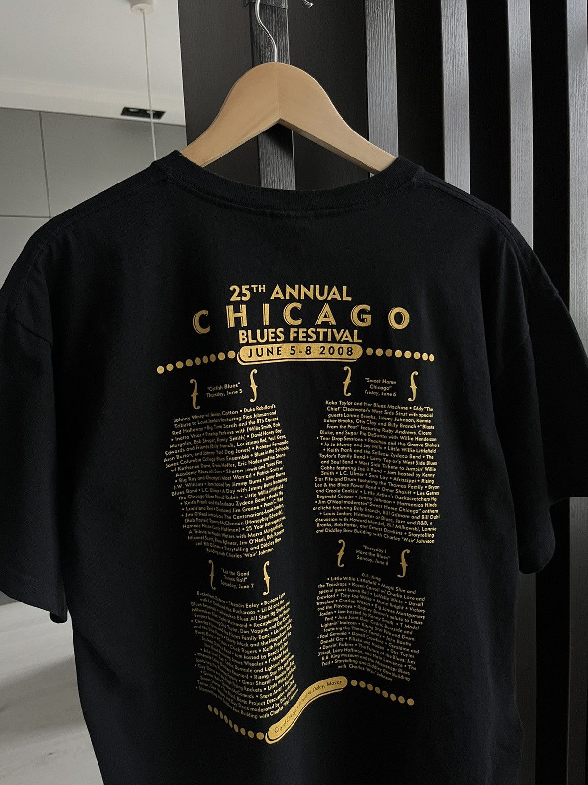 Gildan × Vintage 25th Annual Chicago Blues Festival 2008 BB King Beige Gildan Size US L / EU 52-54 / 3 - 6 Thumbnail