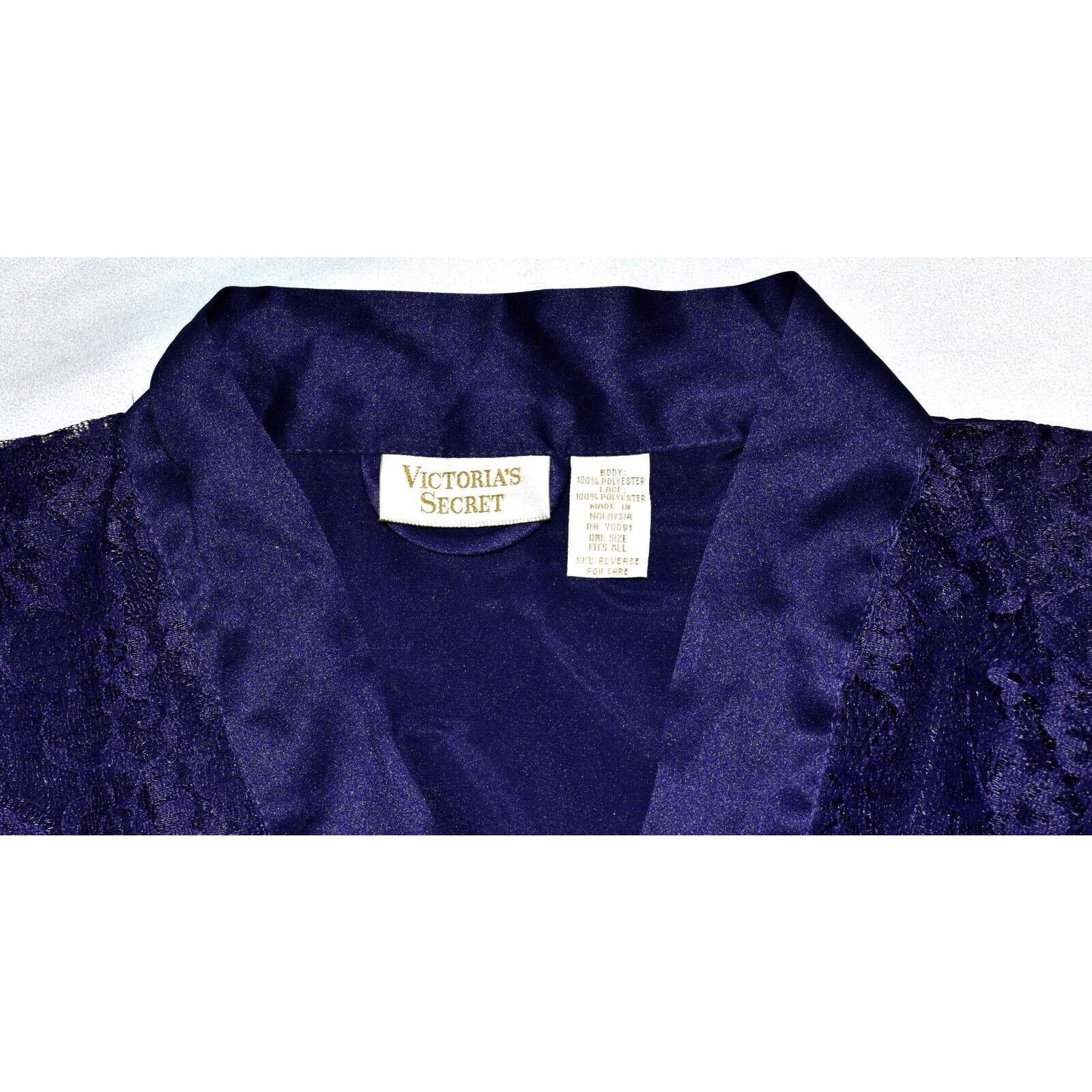 Victoria's Secret VICTORIA'S SECRET Floral Satin Dress Lace Robe 2 Pc Set Sz M Size ONE SIZE - 7 Thumbnail