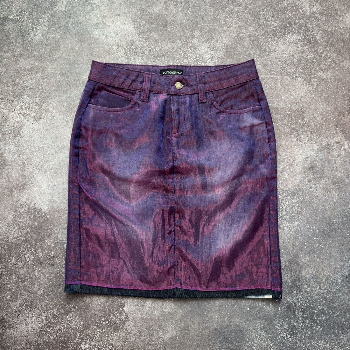 Dolce & Gabbana D&G Dolce & Gabbana Vintage Shined Y2K Skirt Size 27" / US 4 / IT 40 - 2 Thumbnail
