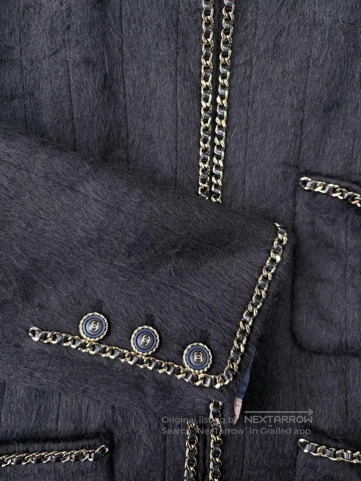 Chanel Classic Chanel Black Wool Blend Jacket. Size US S / EU 44-46 / 1 - 9 Thumbnail