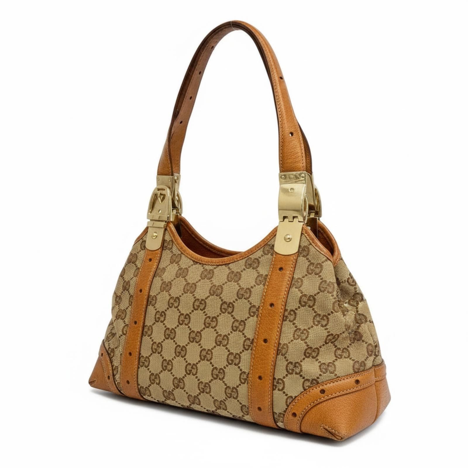 Gucci Gucci - Monogram Canvas Leather Shoulder Bag Size ONE SIZE - 1 Thumbnail