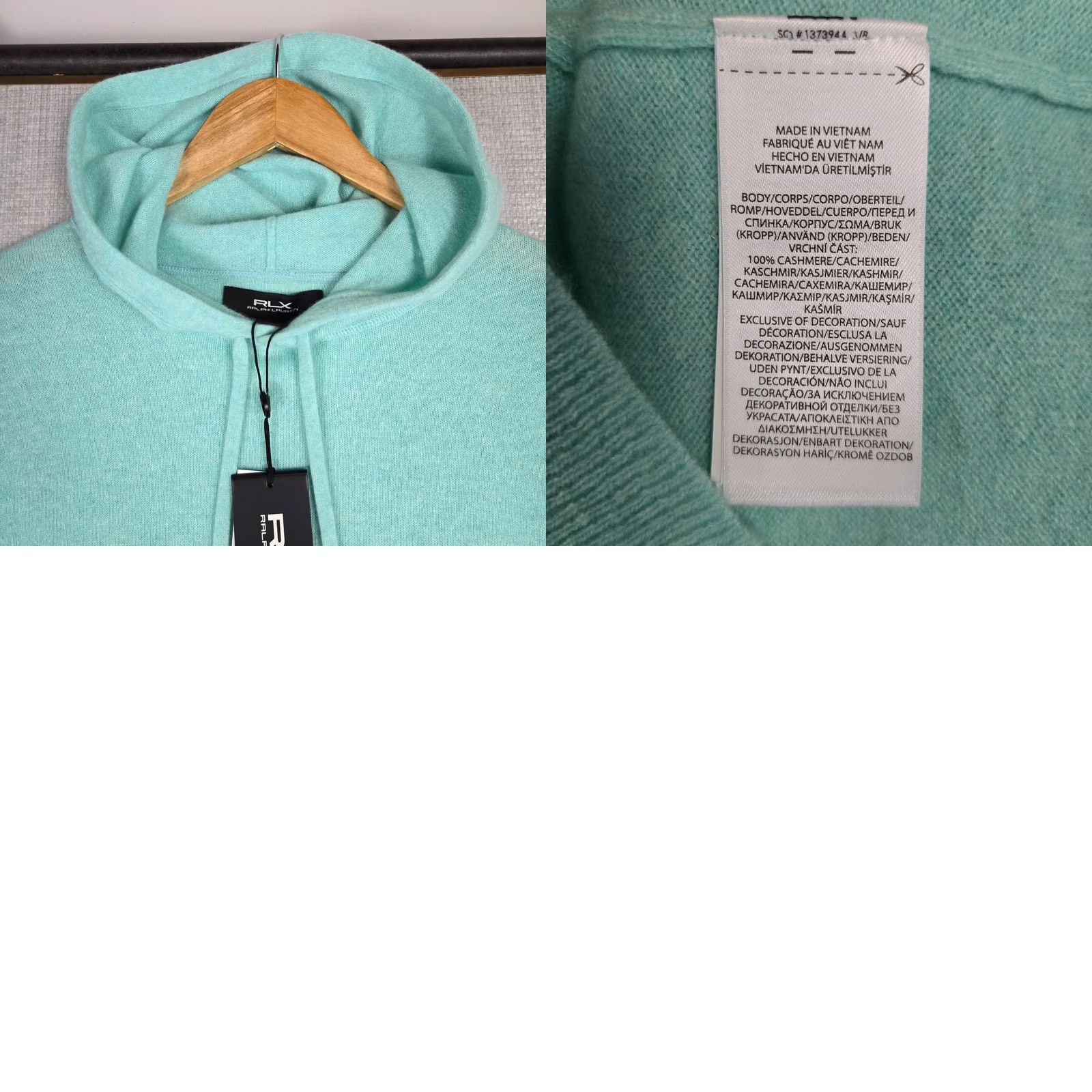 RLX Ralph Lauren RLX Ralph Lauren Mens Large Turquoise Golf Sweater - 100% Cashmere - Size - New With Tags Size US L / EU 52-54 / 3 - 10 Thumbnail