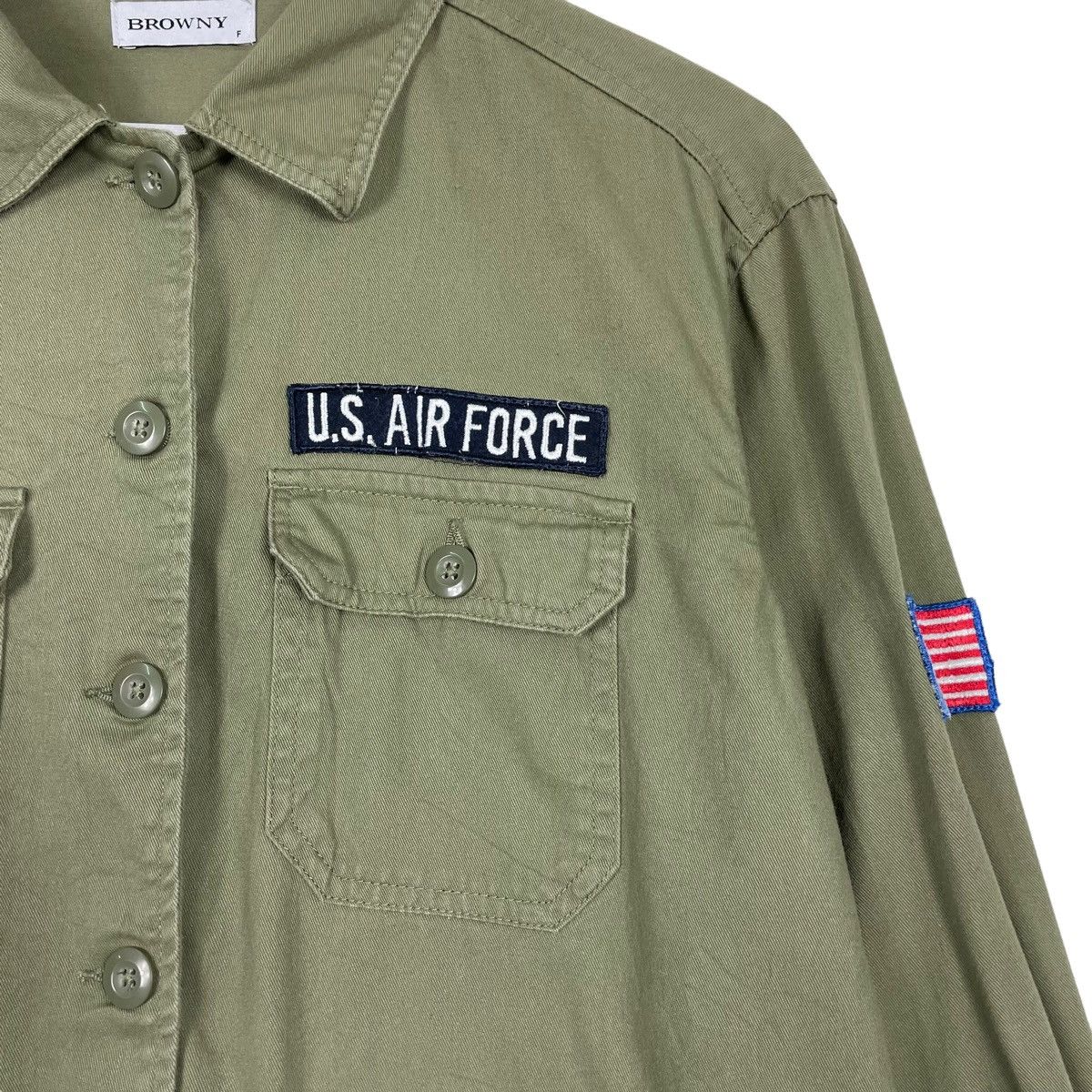 Hysteric Glamour × Japanese Brand 💥BROWNY US ARMY BUTTON SHIRT Size US S / EU 44-46 / 1 - 6 Thumbnail