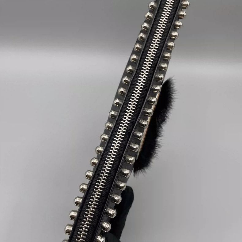 Fendi Fendi Black Handheld Bag with Studs-2505 Size ONE SIZE - 8 Thumbnail