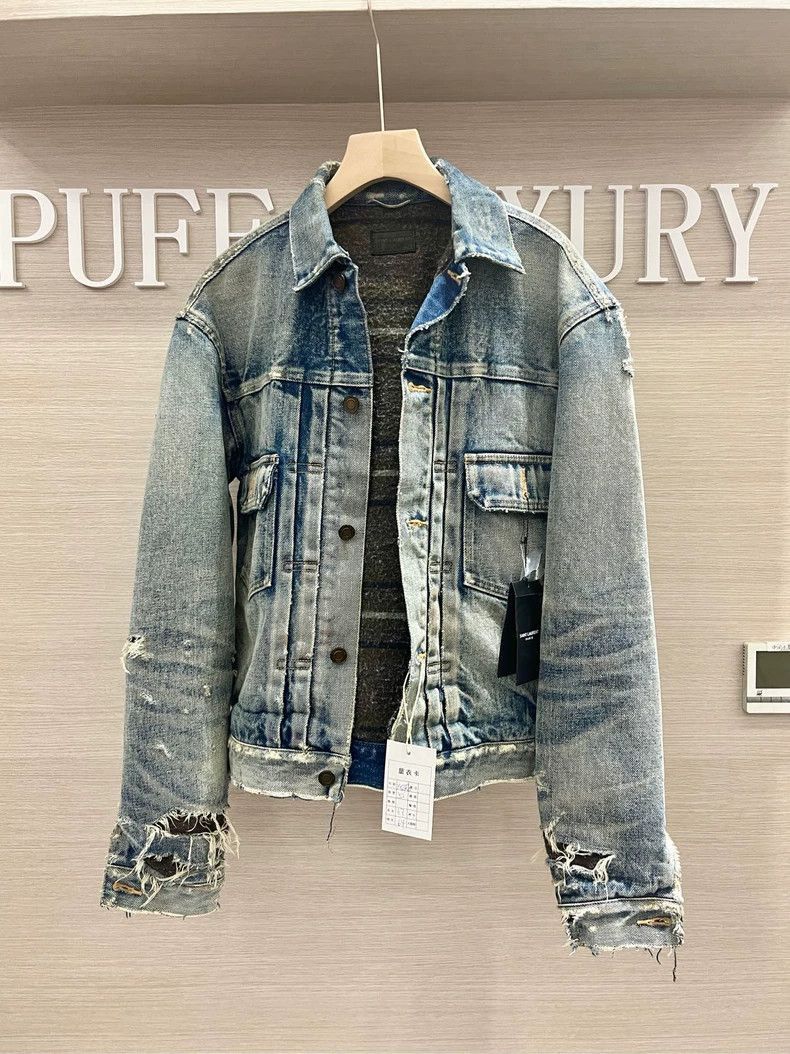 Saint Laurent Paris Saint Laurent Paris Saint Laurent Denim Jacket XS with Tag Size US XS / EU 42 / 0 - 1 Thumbnail