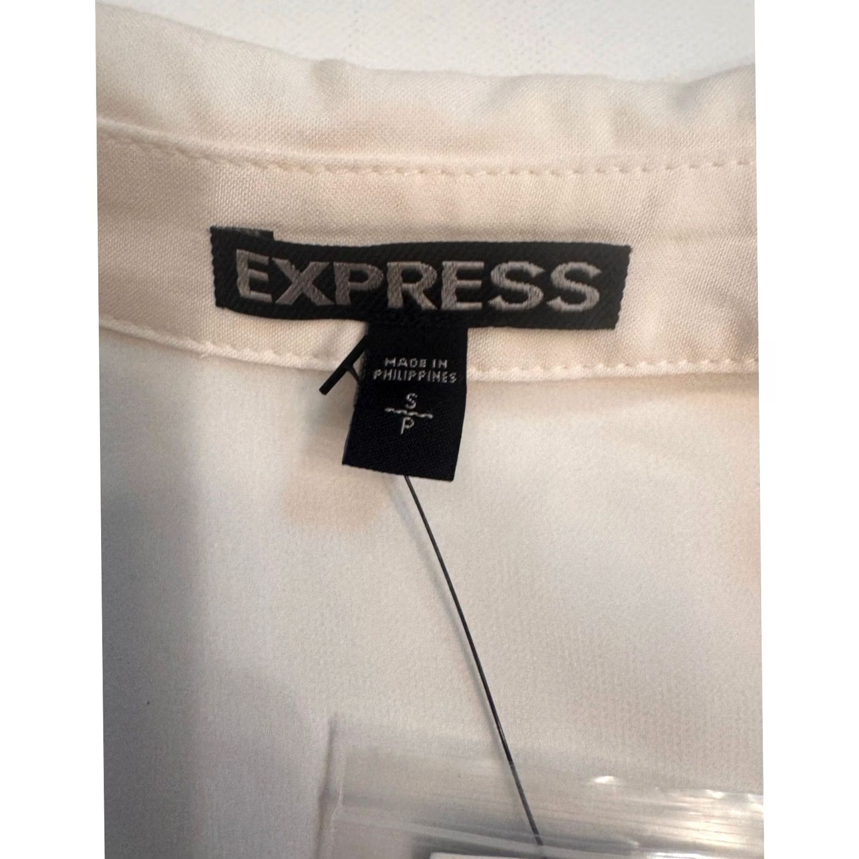 Express Express Women's Blouse White/Cream S NWT Flowy Rayon Size S / US 4 / IT 40 - 4 Thumbnail