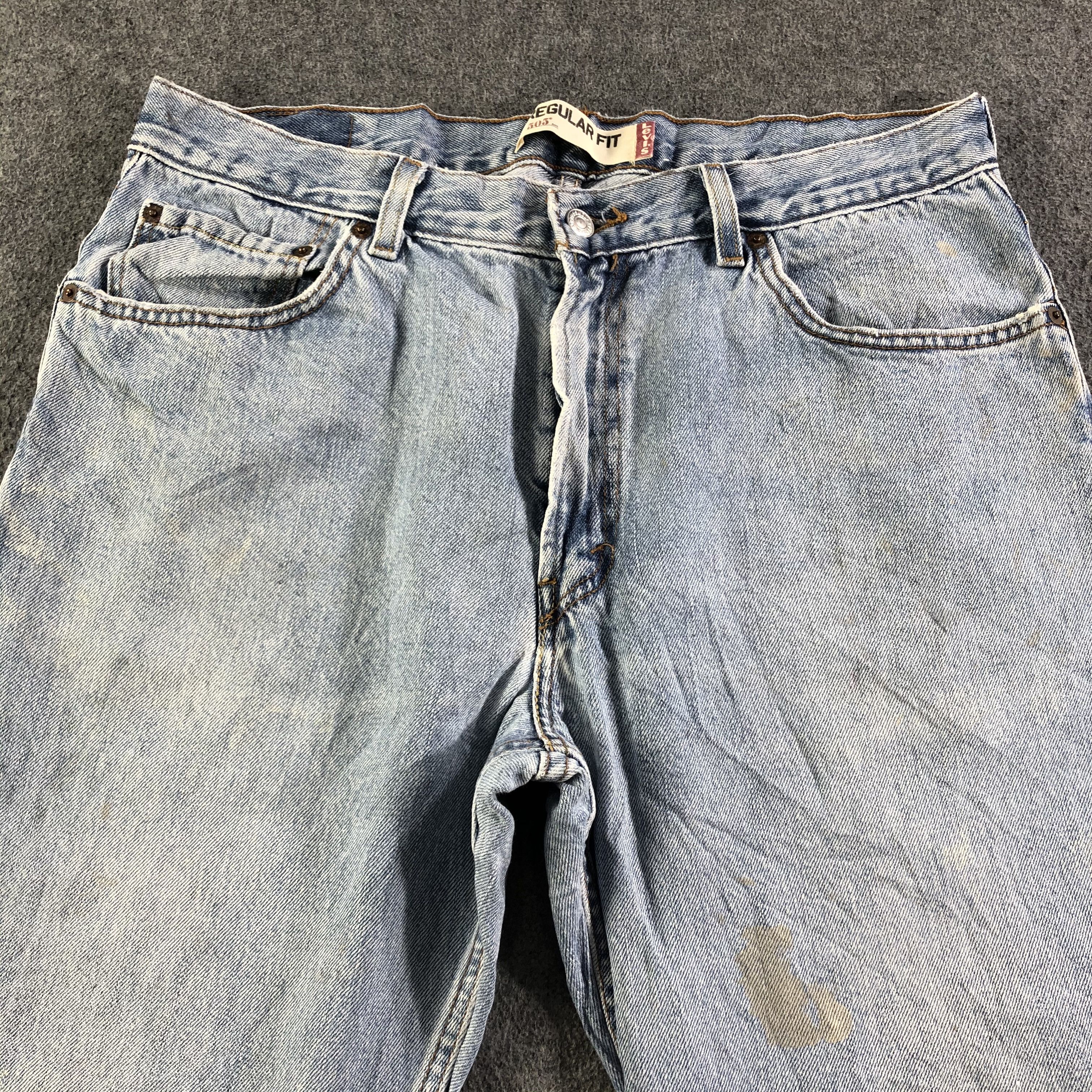Levi's Vintage Blue Wash Levis 505 Jeans-J3075 Size US 35 - 3 Thumbnail