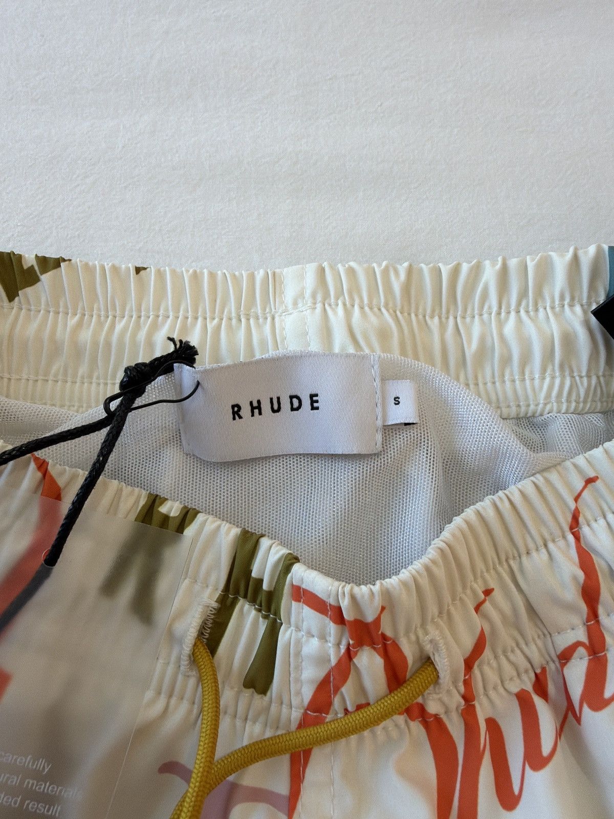 Rhude Rhude ‘Mash Up Logo Swim Trunks Cream/Multicolor’ Size US 26 / EU 42 - 6 Thumbnail