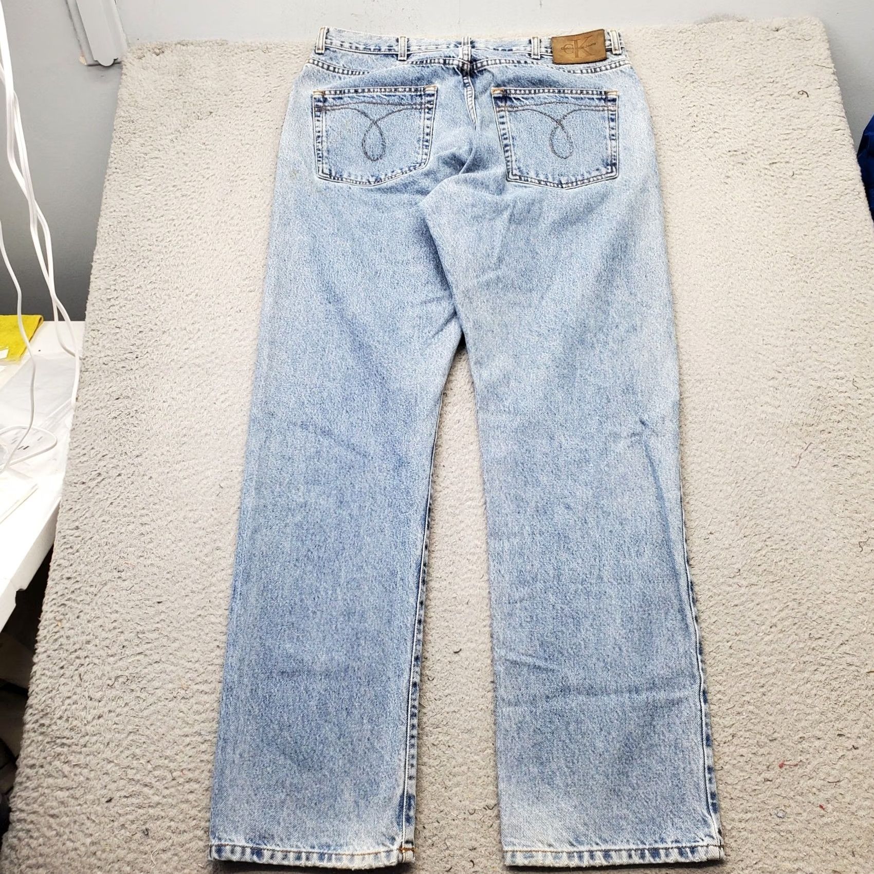Calvin Klein Calvin Klein Jeans Mens 36 Blue Denim Light Wash Streetwear Straight Leg Shirt Size US 36 / EU 52 - 2 Thumbnail