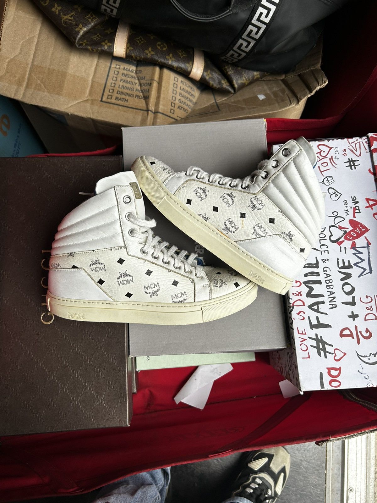 MCM Mcm high top sneakers Size US 7.5 / IT 37.5 - 2 Thumbnail