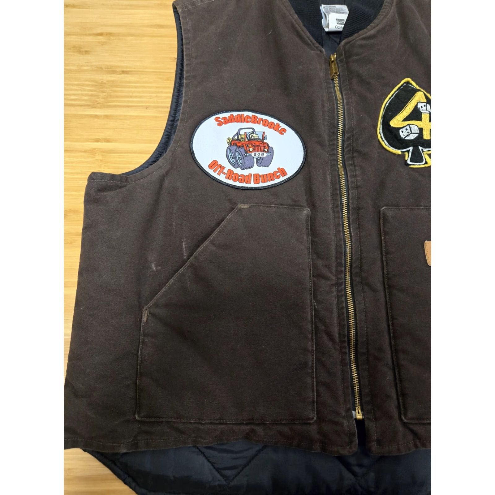Carhartt Carhartt Vest Mens 2XL Brown Quilted Full Zip Workwear Lined Pockets USA, 2XL Mens Brown Cardhartt J97 Quilted Vest, Vintage? Wait. Size US XXL / EU 58 / 5 - 3 Thumbnail