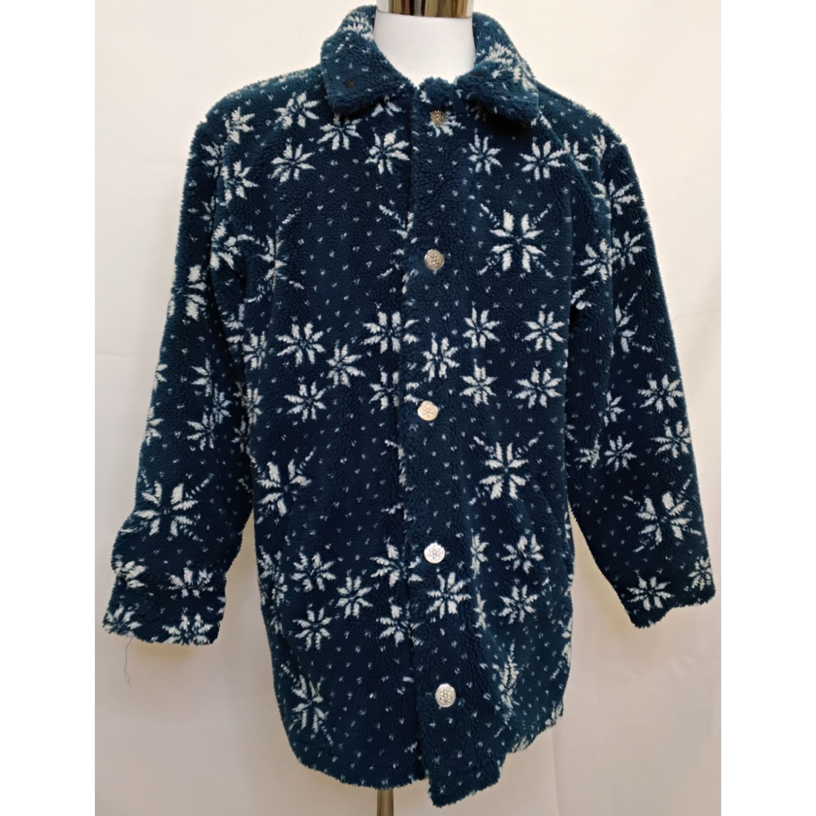 L.L. Bean L.L. Bean Deep Pile Coat Men's M Tall Blue Snowflake VTG 80s Size US M / EU 48-50 / 2 - 2 Thumbnail