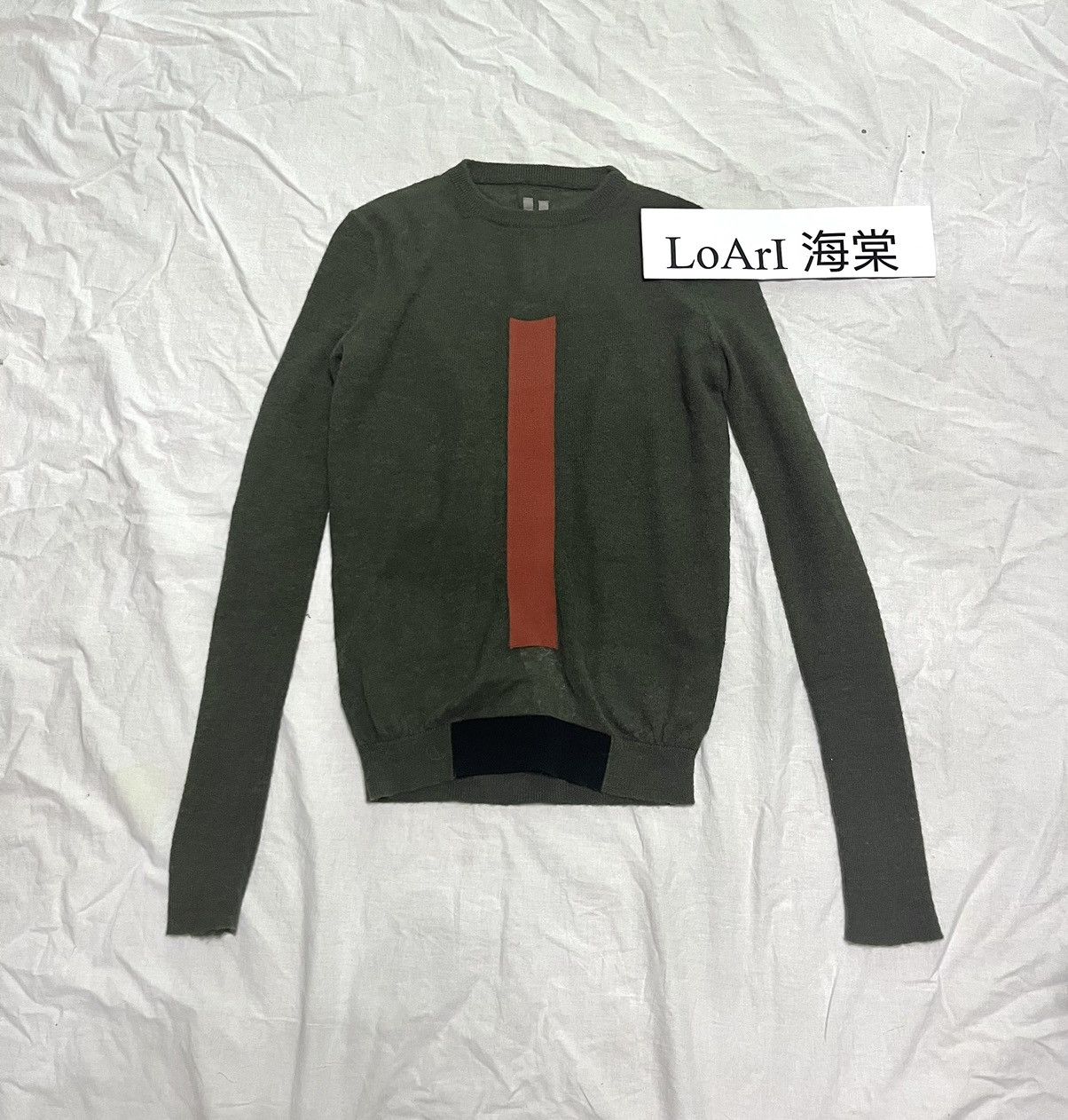 rick owens 18fw orange stripe sweater