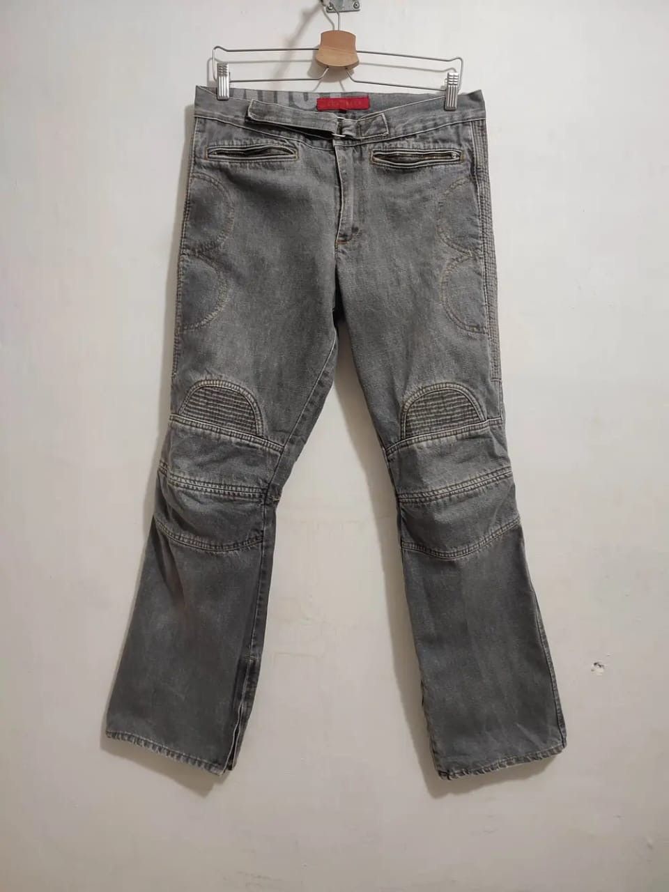 FCUK FCUK Biker Motorcycle Design Jeans Size US 29 - 8 Thumbnail