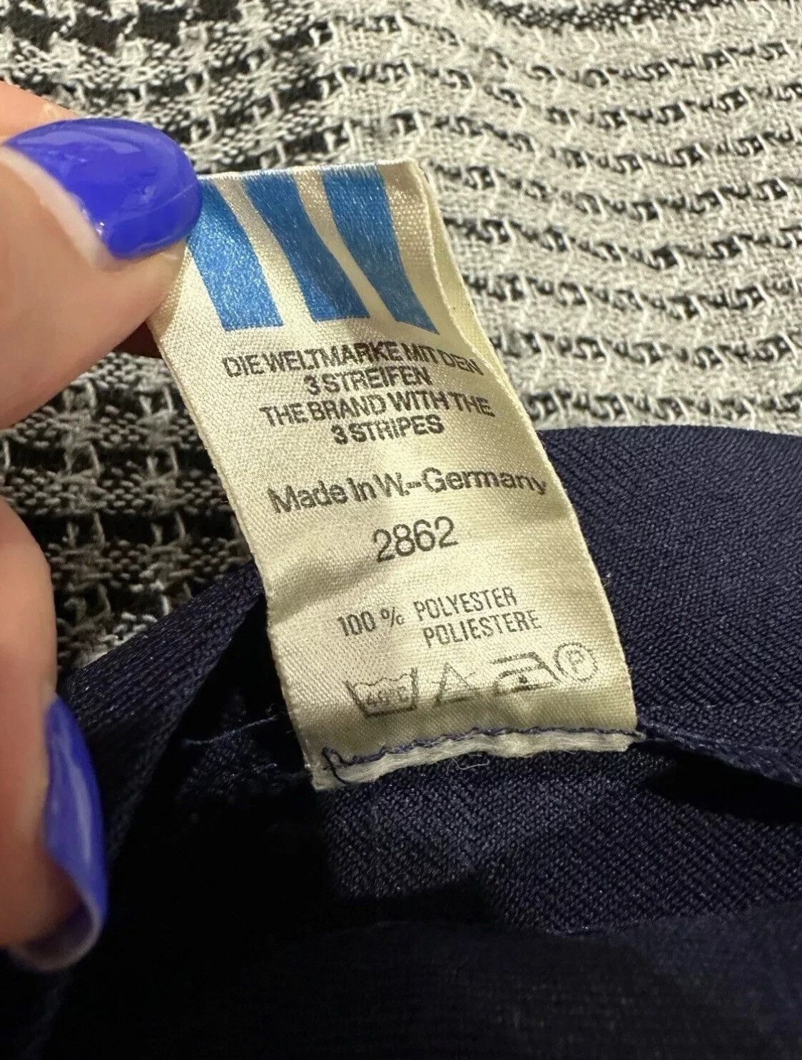 Adidas × Vintage Vintage 1980s Adidas Made in West Germany Blue Skirt Size 26" / US 2 / IT 38 - 11 Thumbnail