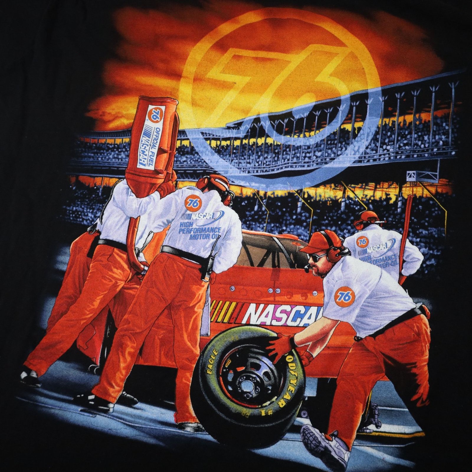 NASCAR × Vintage Vintage Y2k 76 Motor Oil Nascar Graphic T Shirt Size US XL / EU 56 / 4 - 5 Thumbnail
