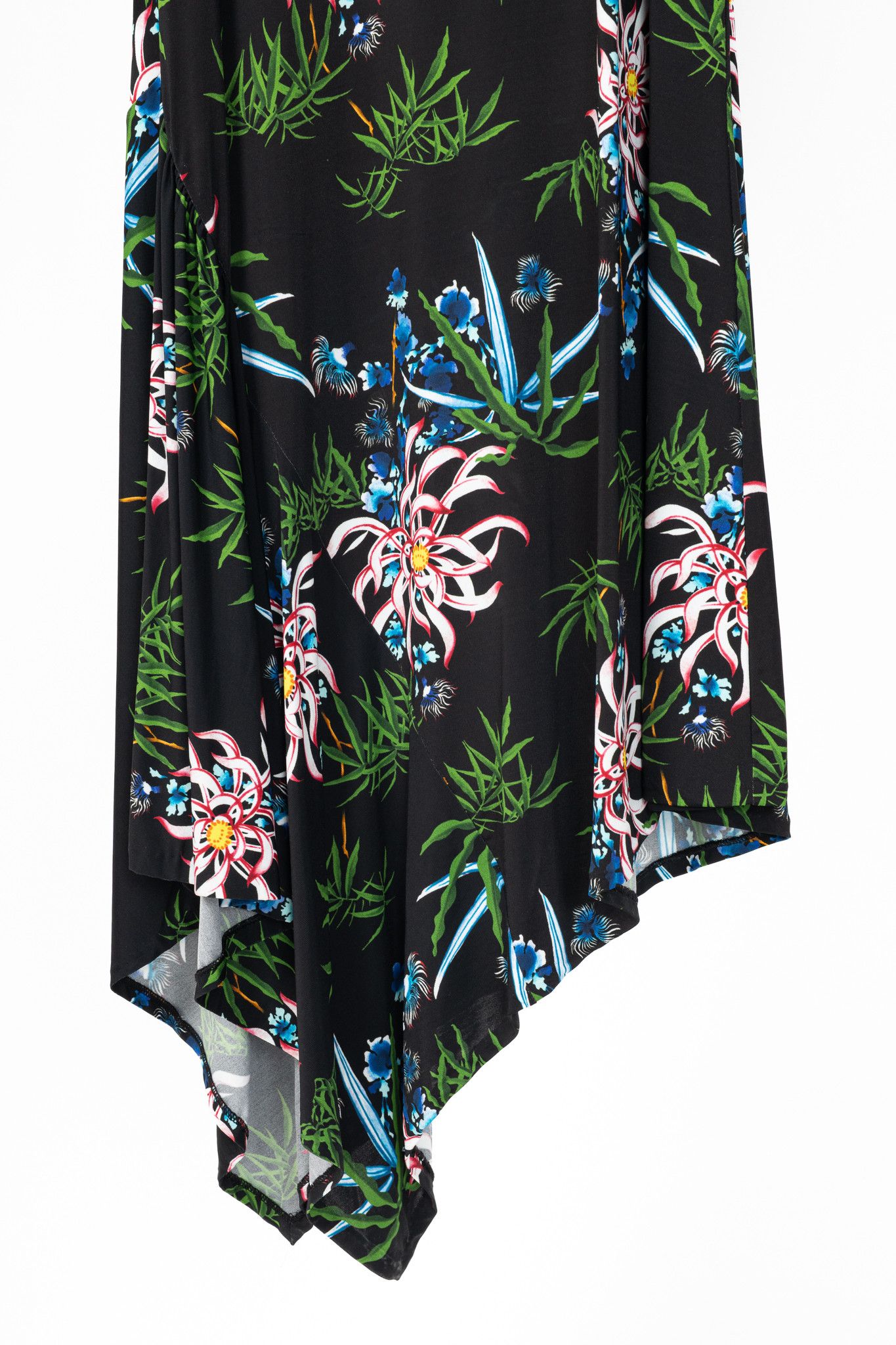 Kenzo Kenzo SS20 Sea Lily Long Sleeve Asymmetrical Midi Dress Size S / US 4 / IT 40 - 7 Thumbnail