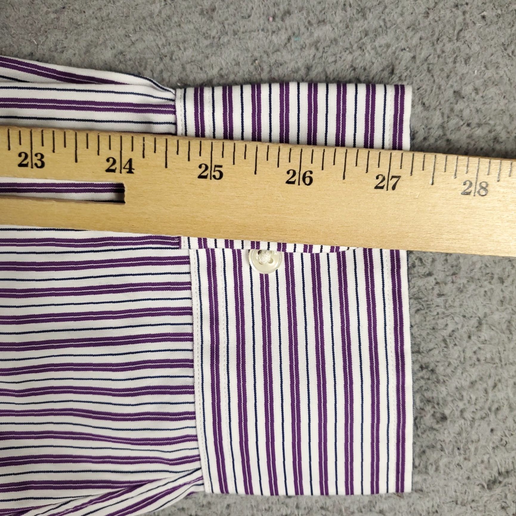 Ralph Lauren Ralph Lauren Dress Shirt Mens Size 18 Purple Striped Button-Up Long Sleeve Size US XXL / EU 58 / 5 - 6 Thumbnail