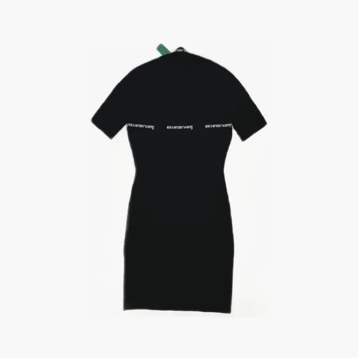 Alexander Wang Alexander Wang Black Logo Trimmed Dress - Size XS / US 0-2 / IT 36-38 - 2 Thumbnail