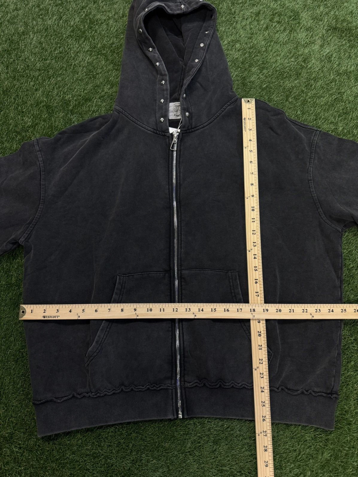 Saint Vanity Saint Vanity Zip Up Hoodie Black Zip Up Studded Size Large Size US L / EU 52-54 / 3 - 11 Thumbnail