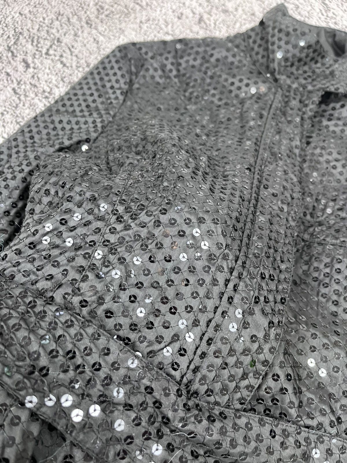 Japanese Brand Luxury Sequin Quilted Jacket Vintage Glamour DG Style Size S / US 4 / IT 40 - 5 Thumbnail