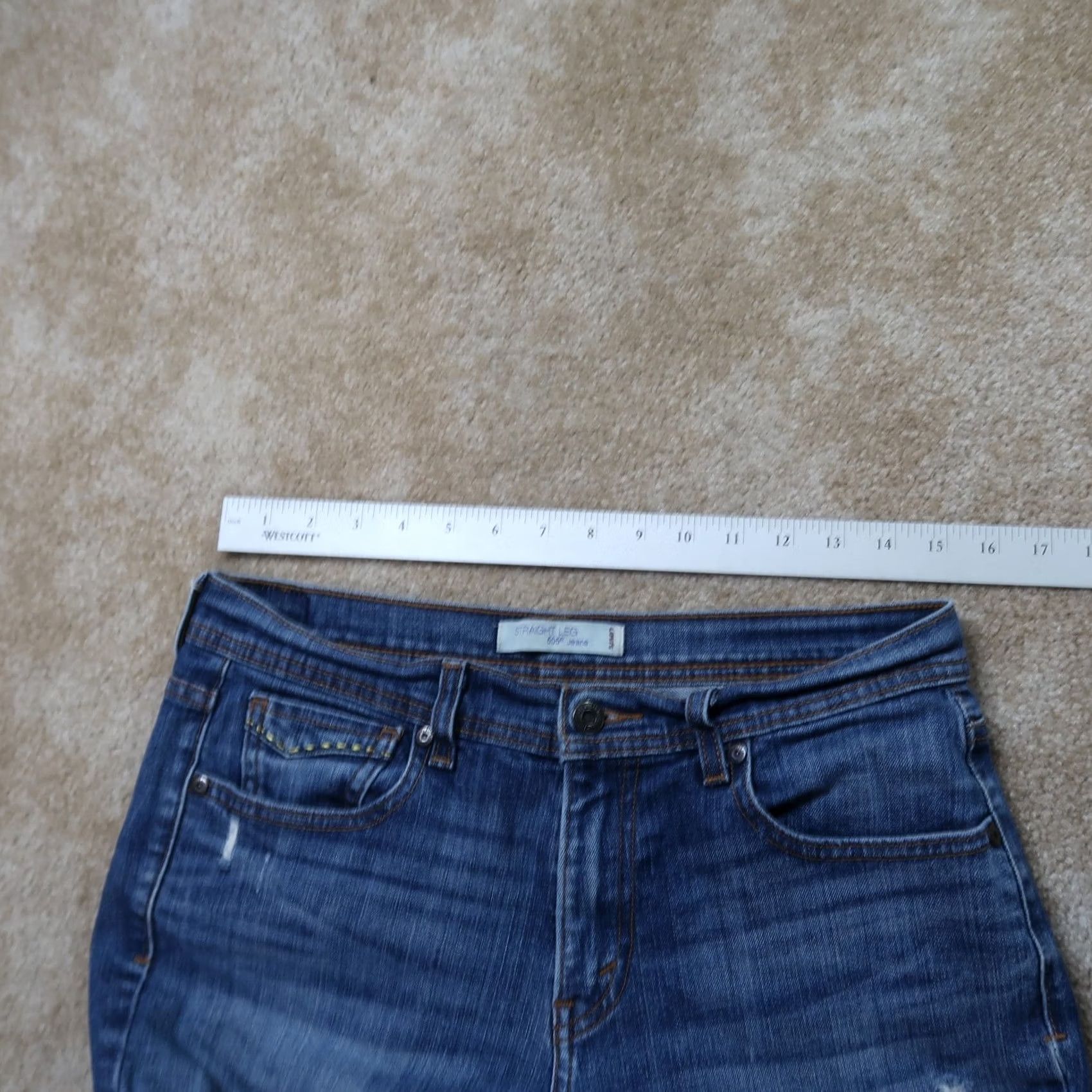 Levi's Levi's 505 Jeans Womens 8 Straight Leg Denim Blue 33in Inseam 30 Waist Stretch Pockets Regular Size Type Jeans Size 30" / US 8 / IT 44 - 7 Thumbnail