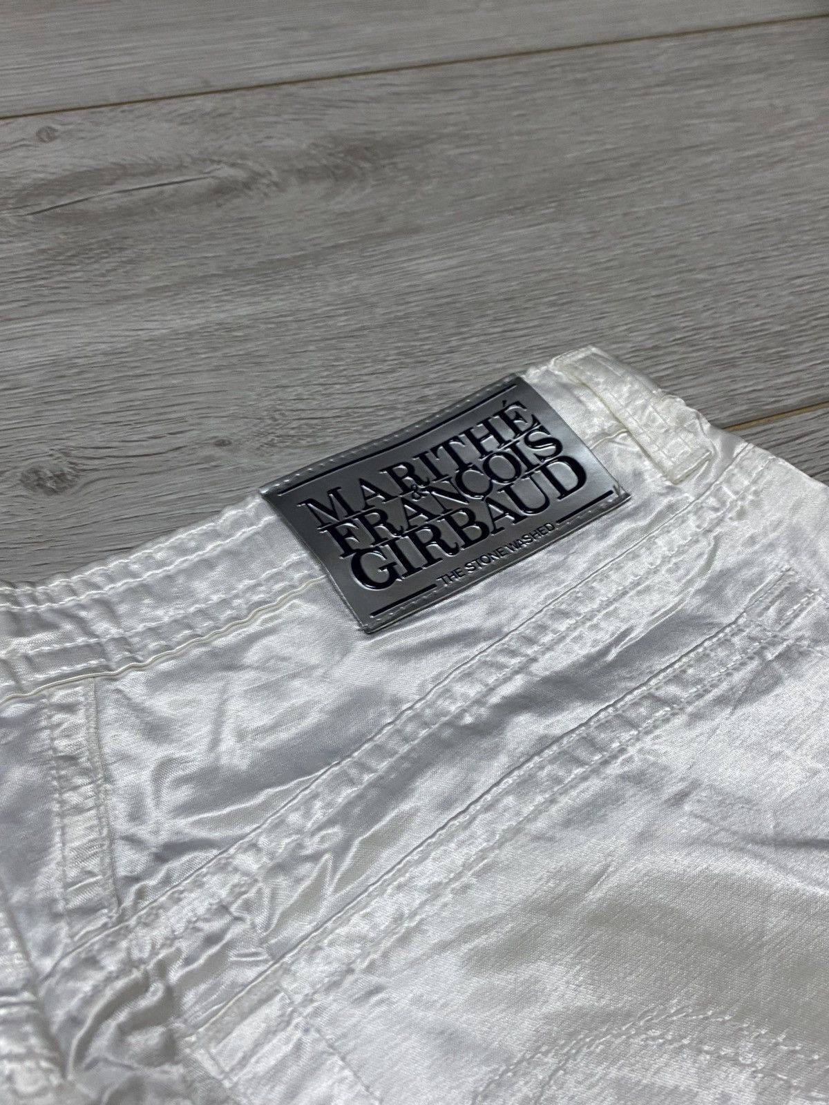 Marithe + Francois Girbaud × Vintage Girbaud vintage flare silver pants Size US 30 / EU 46 - 9 Thumbnail