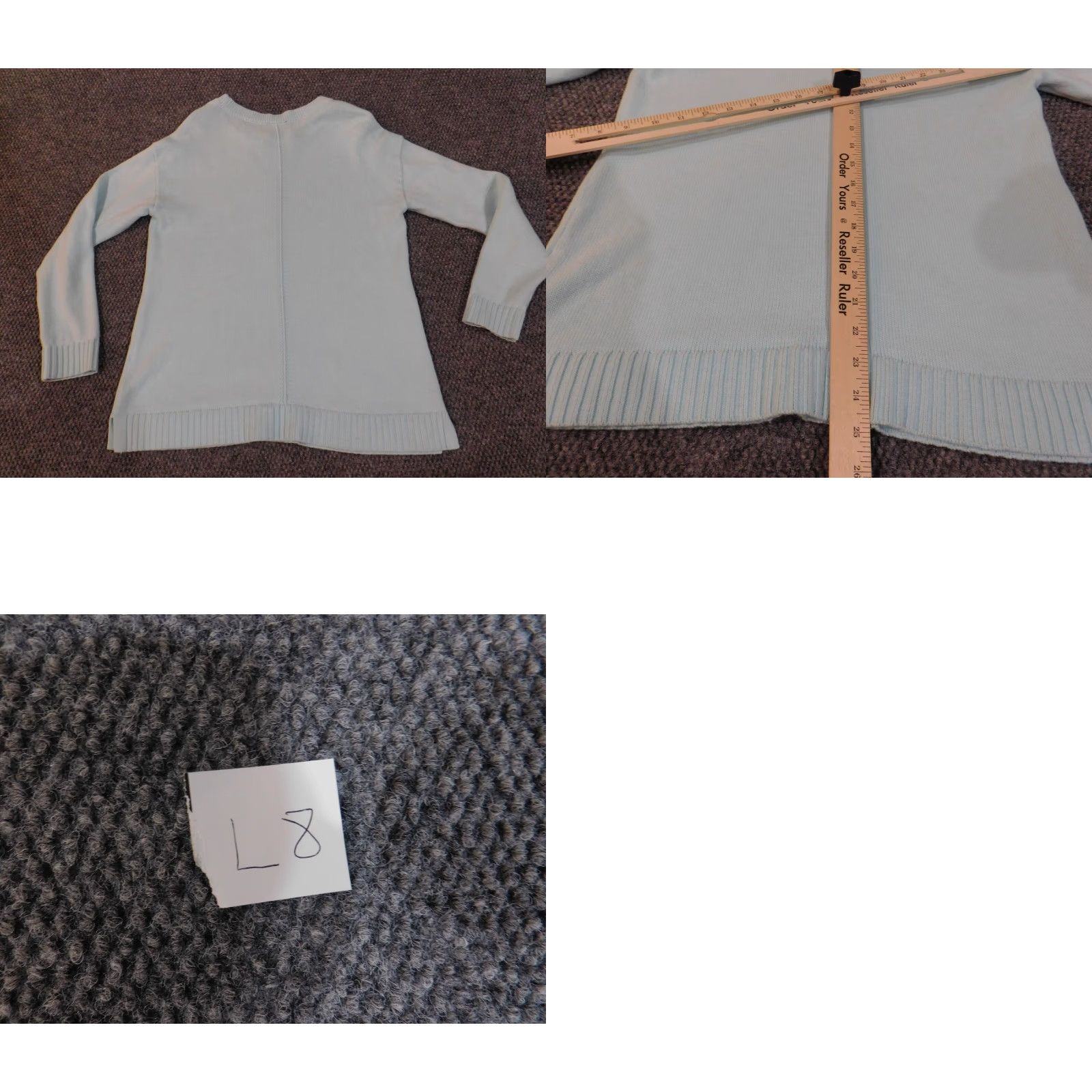 Talbots Talbots Sweater Womens Small Blue Pullover Cotton Knit Stretch Casual Crew Neck Button Knit Solid Modern Regular Mens? Wait. Size S / US 4 / IT 40 - 9 Thumbnail