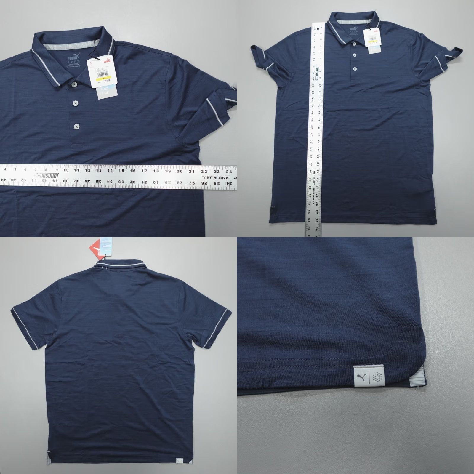 Puma PUMA Golf Polo Shirt MONARCH CLOUDSPUN SS Men’s Size M Marine Blazer Blue Polo Shirt Logo Breathable Moisture Wicking Summer Golf Mens Size US M / EU 48-50 / 2 - 8 Thumbnail
