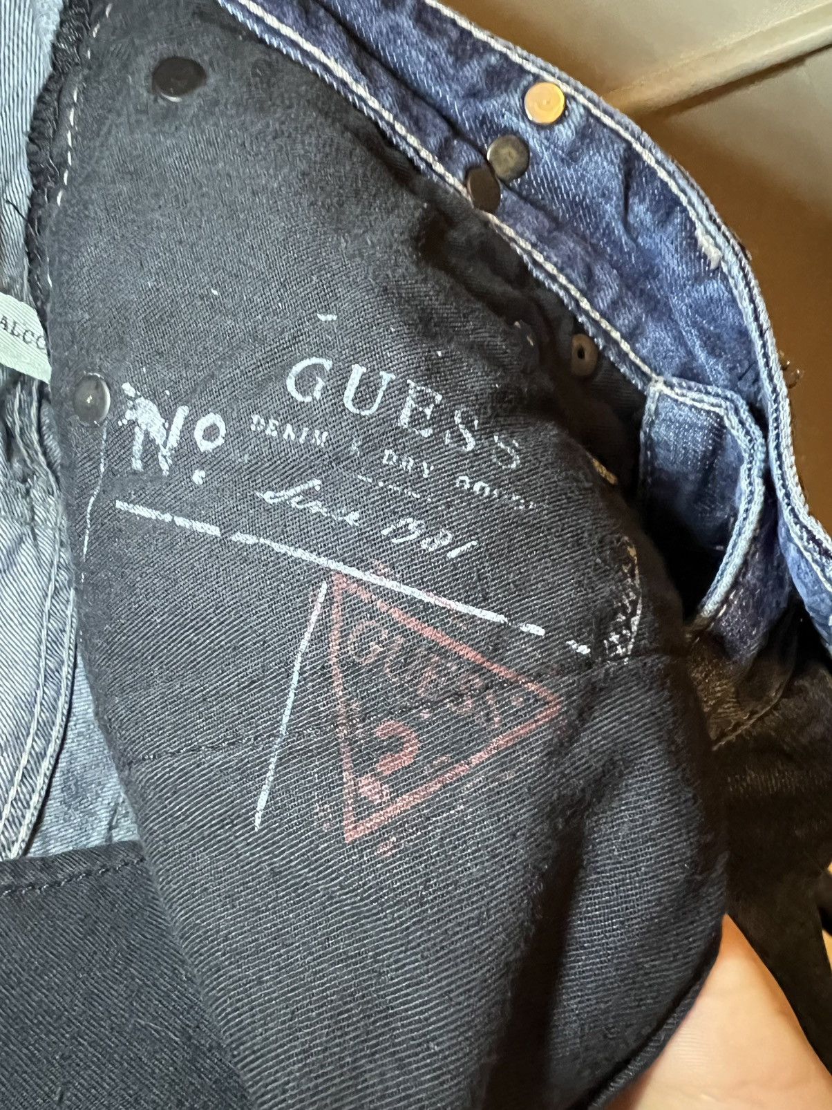 Guess Vintage Guess USA Falcon bootcut studded pocket hybrid jeans Size US 33 - 16 Thumbnail