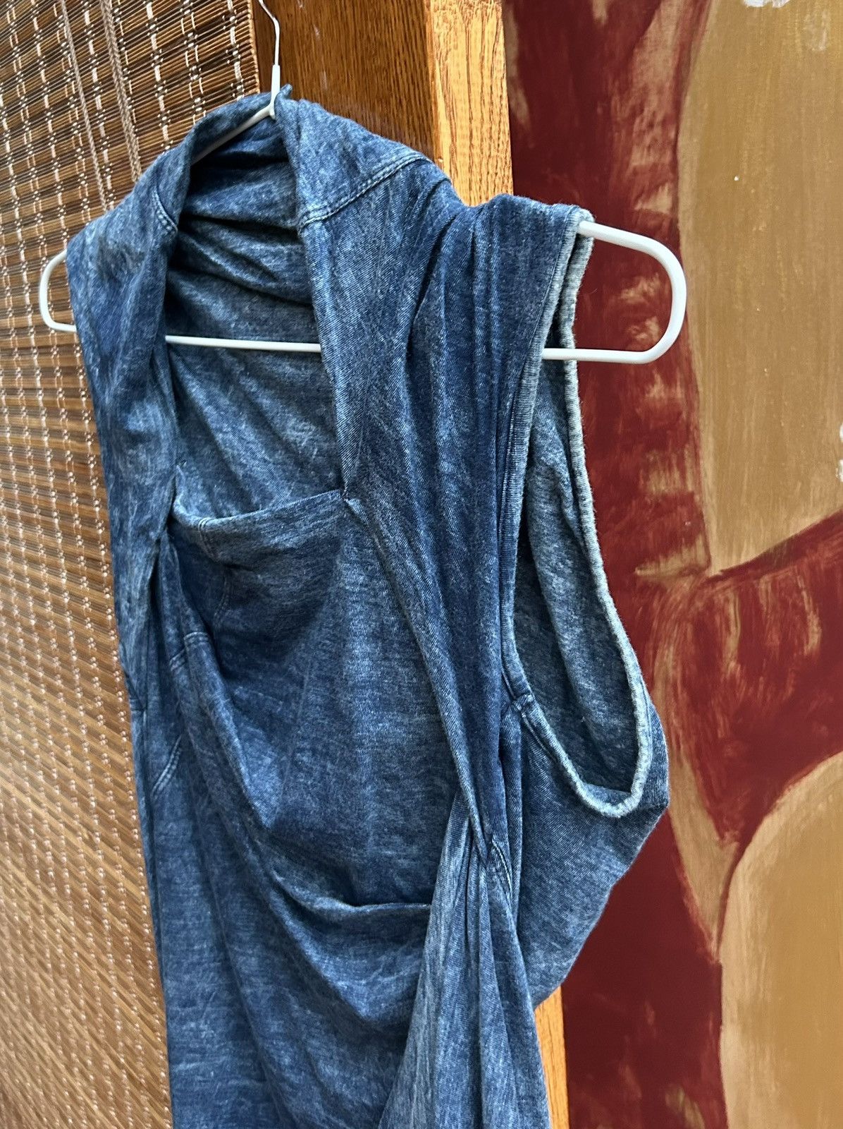 Diesel Y2k Diesel Washed Indigo Asymmetrical Draped Jersey Dress Size XXS / US 00 / IT 34 - 4 Thumbnail