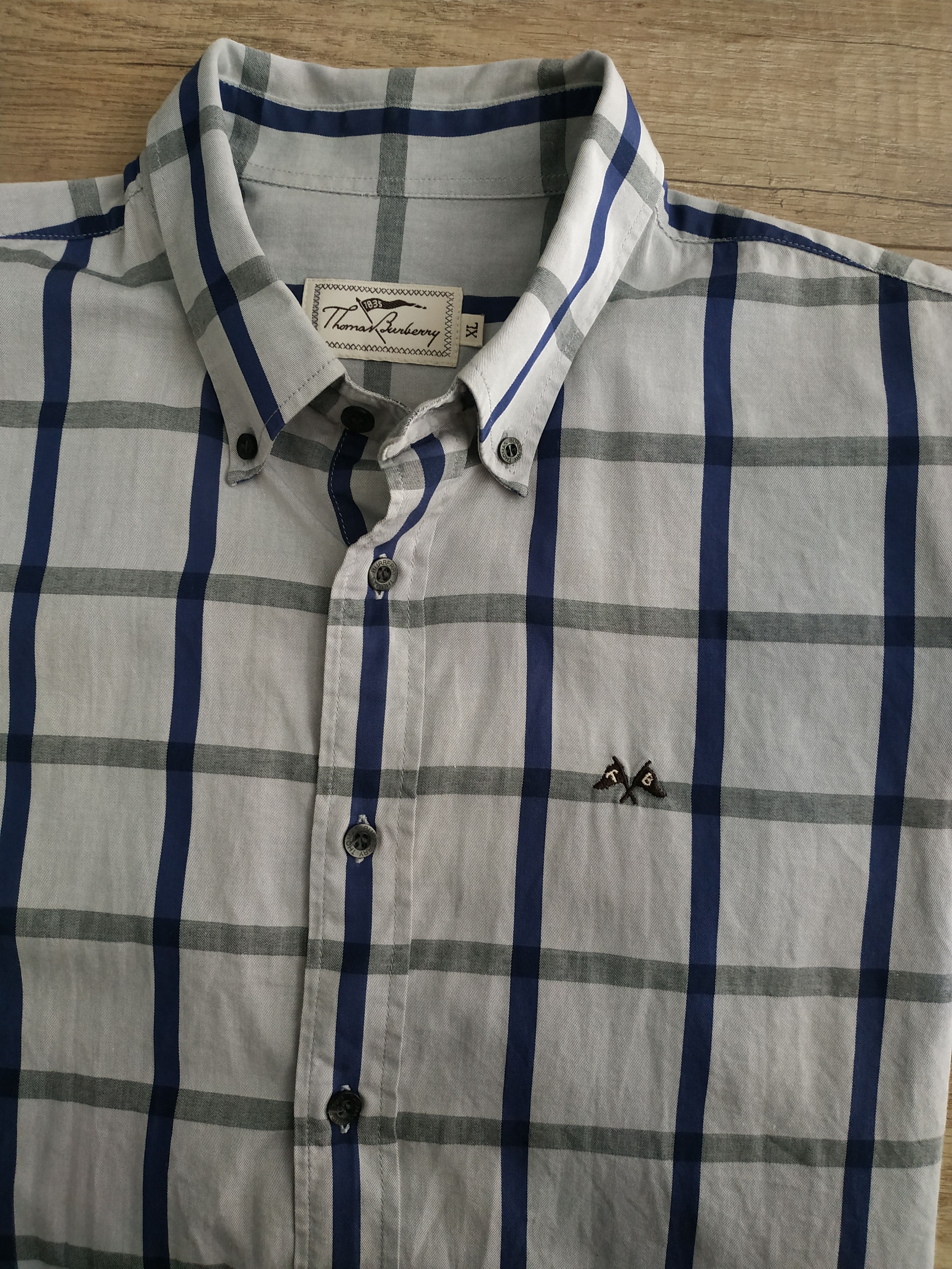 Burberry Burberry Men's Vintage 90's Checkered Button Up Shirt, s. XL Size US XL / EU 56 / 4 - 4 Thumbnail