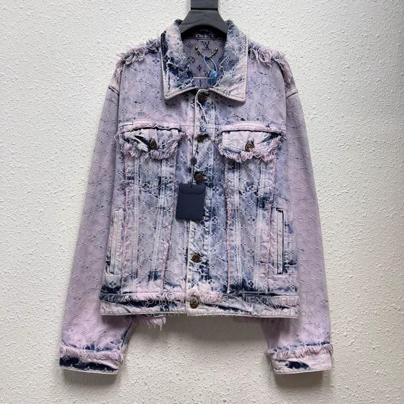 Louis Vuitton Louis Vuitton Destruction tassel full print denim jacket Size US L / EU 52-54 / 3 - 1 Thumbnail