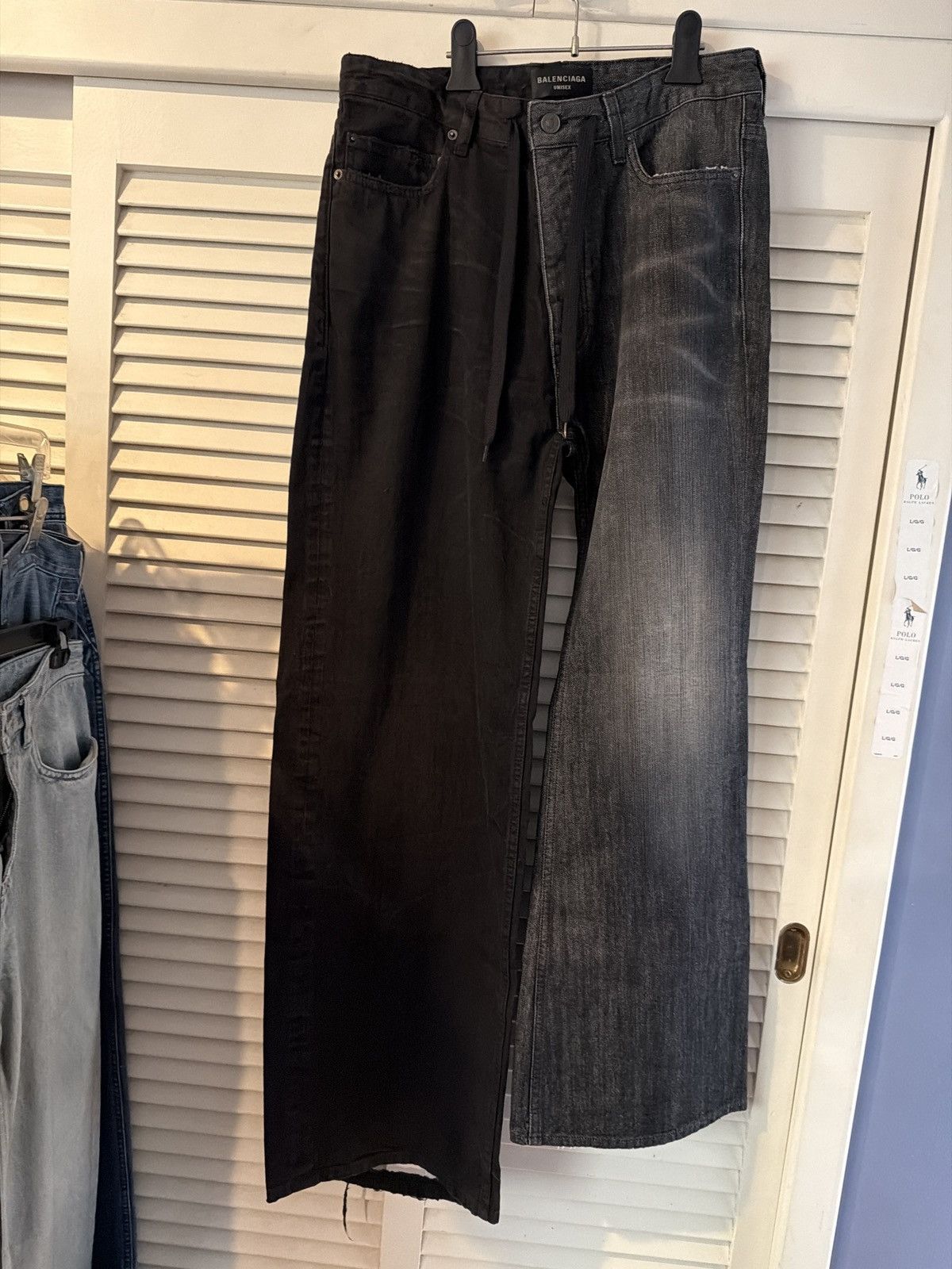 Balenciaga Balenciaga Fifty-Fifty Pants Japanese denim jeans small Size US 34 / EU 50 - 2 Thumbnail