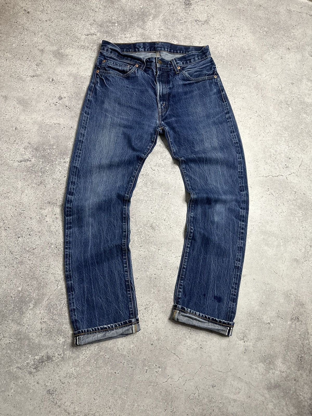 Levi's Levi’s 505 0217 Big E Denim Blue Distressed Selvedge Pants Size US 33 - 11 Thumbnail