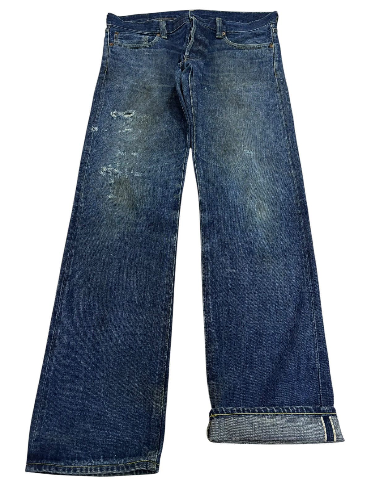 Japanese Brand × Self Edge Vintage RE Journal Standard Selvedge Distressed Jeans Size US 34 / EU 50 - 1 Thumbnail