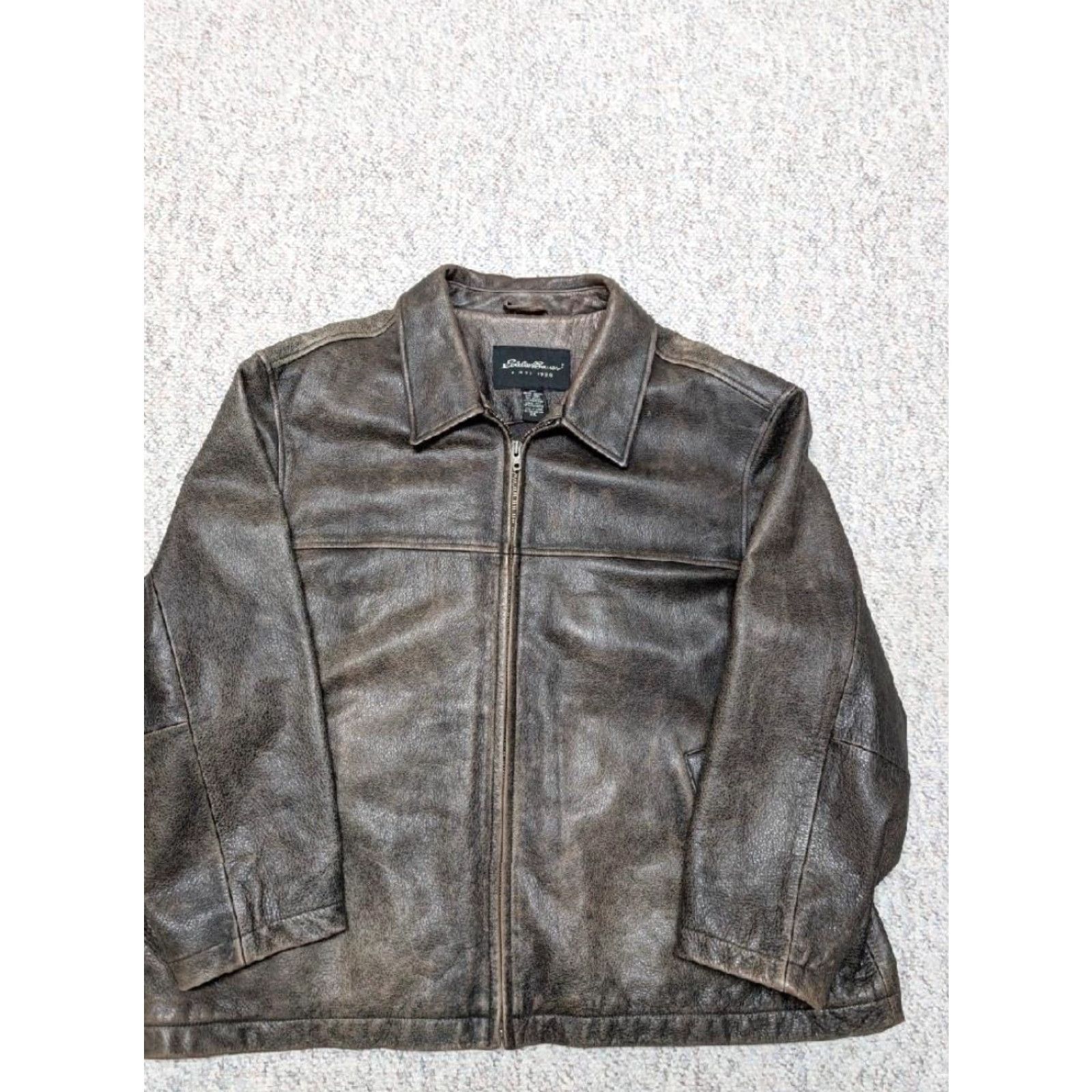 Eddie Bauer VINTAGE Eddie Bauer leather jacket Women's 2XL brown motorcycle jacket Plus Sized Cowhide Leather patina broke-in 90s Size XXL / US 16-18 / IT 52-54 - 8 Thumbnail