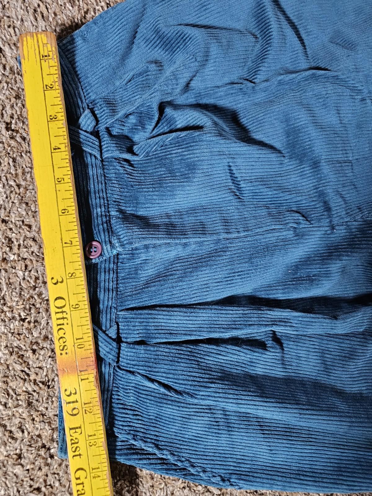 The Unbranded Brand blue teal corduroy pants size 13-14 27x30 Size 36" / US 14 / IT 50 - 6 Thumbnail
