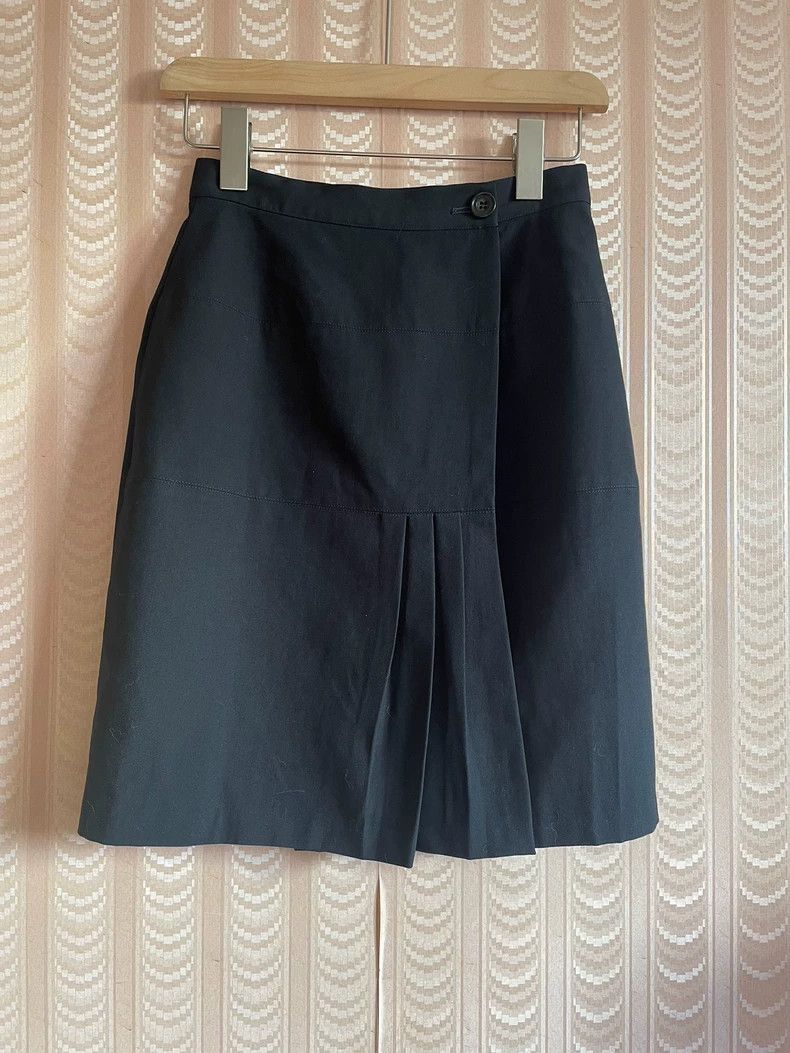 Y's Y's size os 80s Hemp Black Wool Pleated Skirt Size 25" / US 0 / IT 36 - 1 Thumbnail