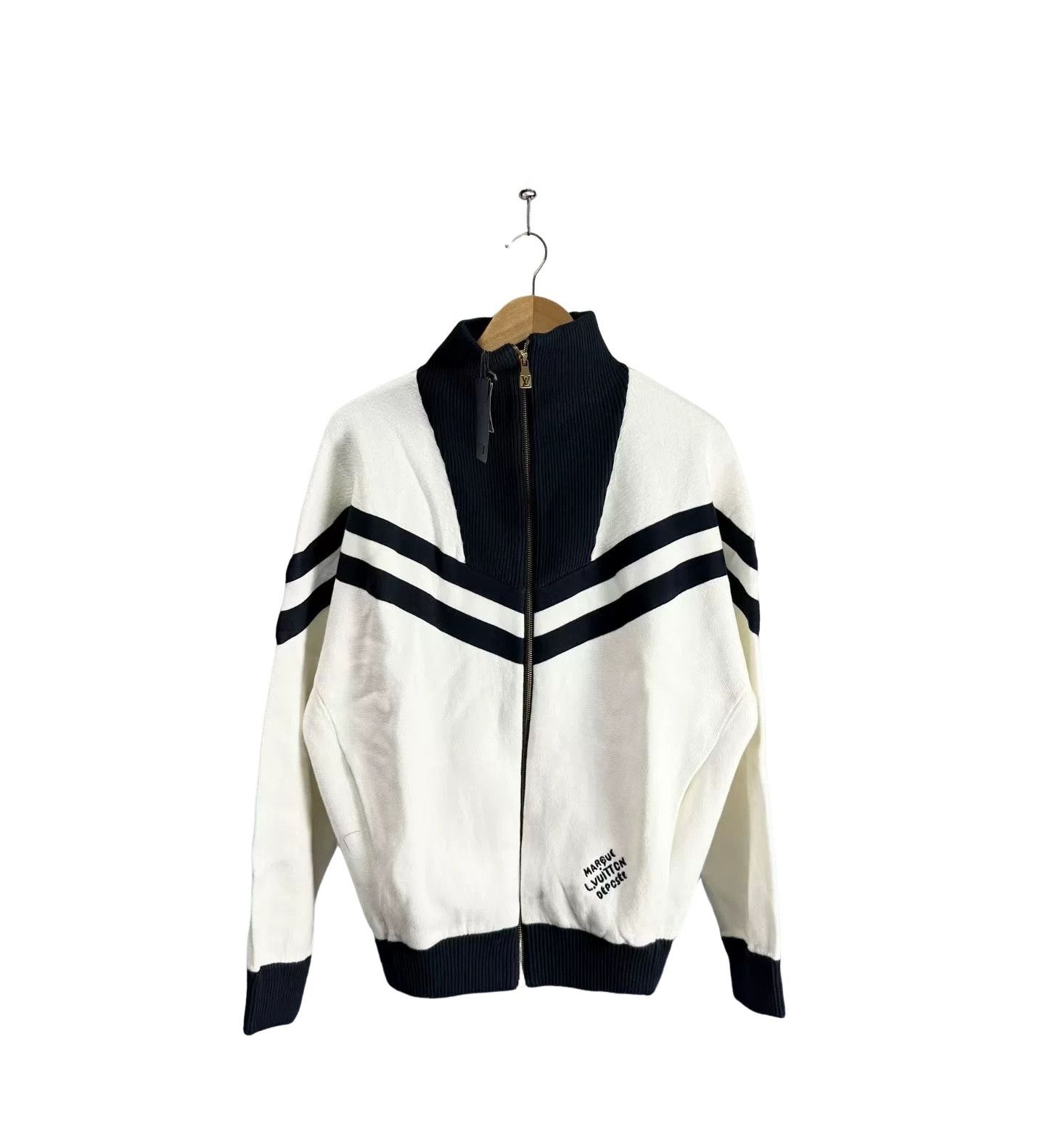 Louis Vuitton Louis Vuitton Striped Knit Zip Jacket Size L Size US L / EU 52-54 / 3 - 1 Thumbnail