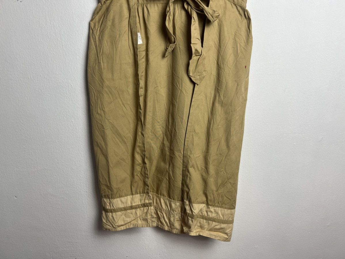 Japanese Brand Khaki Scoop Neck Bib Pinafore Apron Size ONE SIZE - 6 Thumbnail