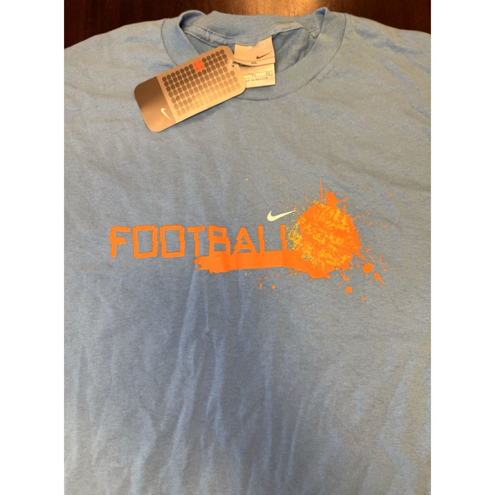 Nike VINTAGE Nike Shirt Mens XL Blue NWT Y2K Football Long Sleeve Deadstock Size US XL / EU 56 / 4 - 4 Thumbnail