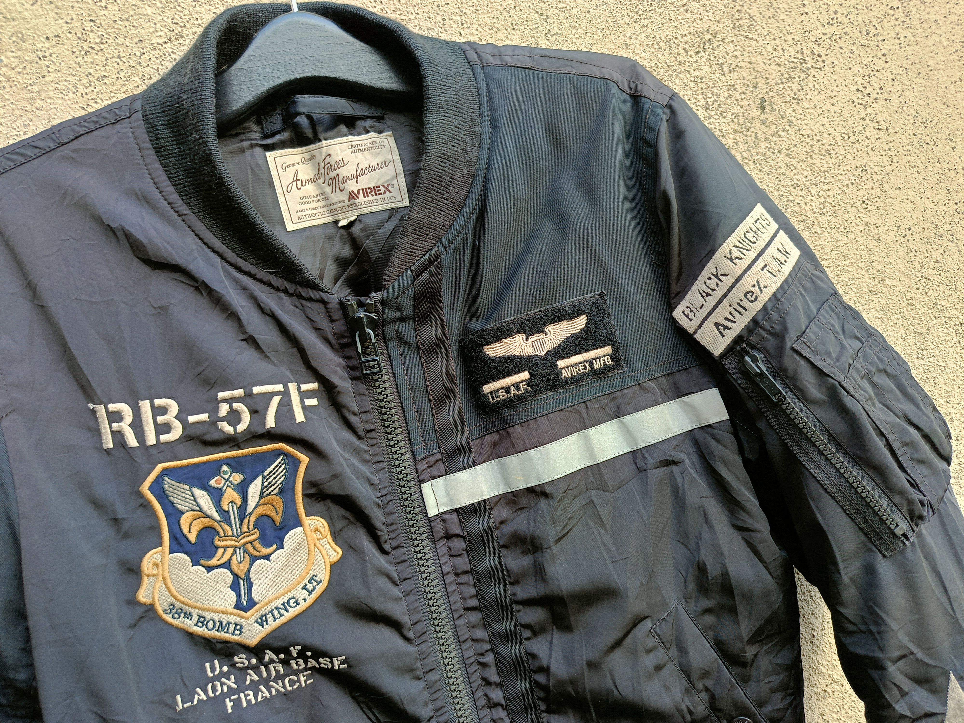 Avirex AVIREX BLACK KNIGHTS MA-1 BOMBER FLIGHT JACKET Size US M / EU 48-50 / 2 - 6 Thumbnail