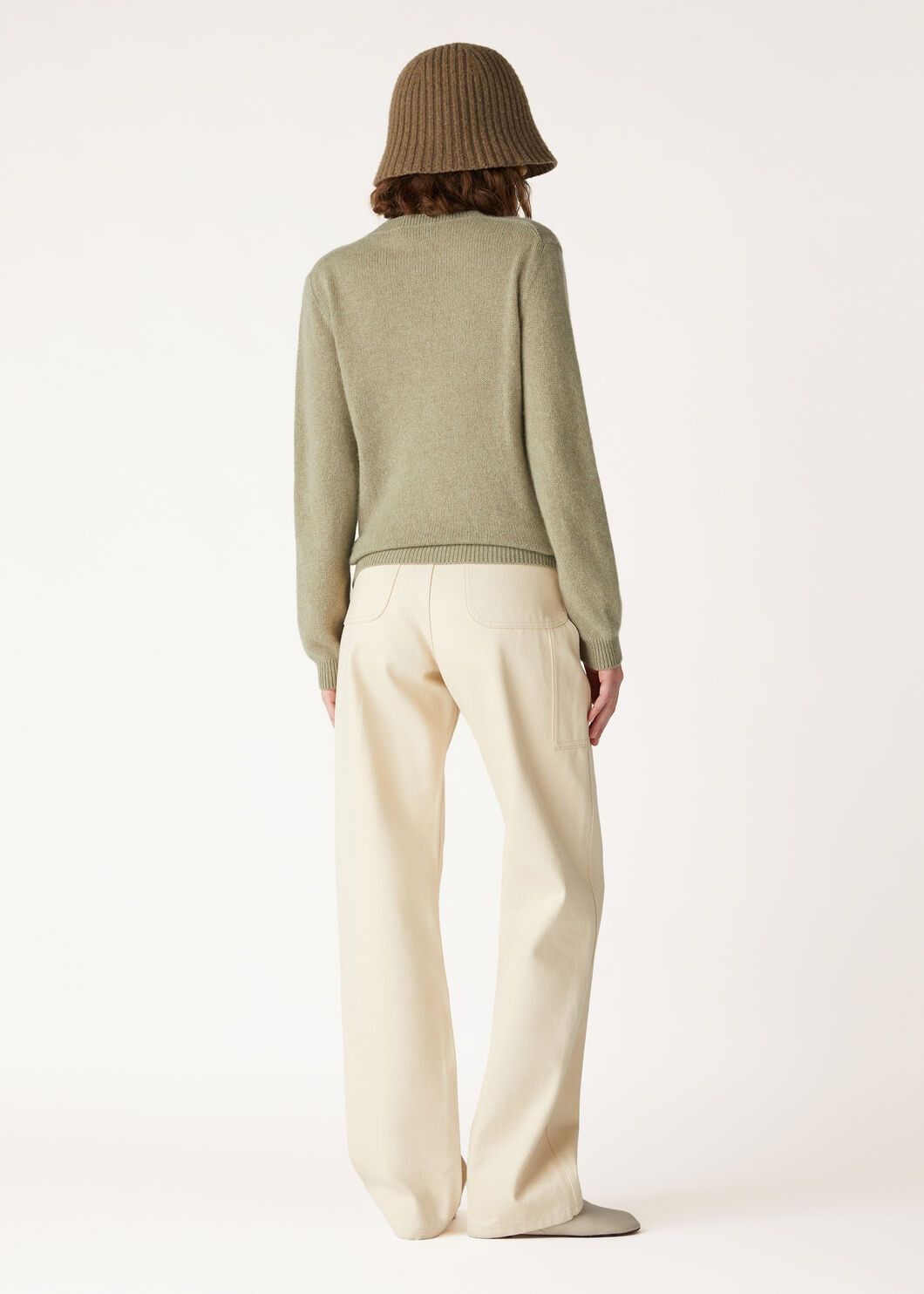 Loro Piana o1w1db10825 FAO5815 Fobello Crewneck Sweater in Light Green Size S / US 4 / IT 40 - 5 Thumbnail