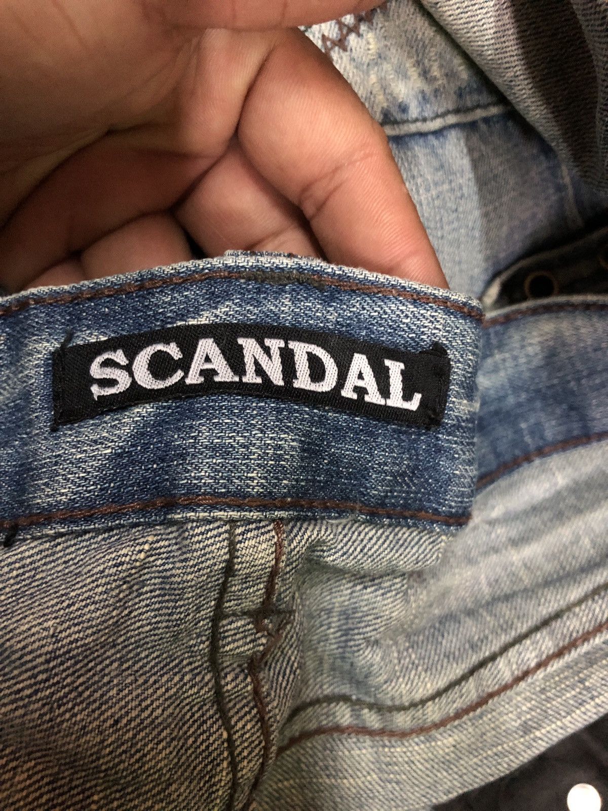 If Six Was Nine × Japanese Brand × Le Grande Bleu (L.G.B.) Scandal Rusty Mud Max Denim pants Size US 31 - 3 Thumbnail