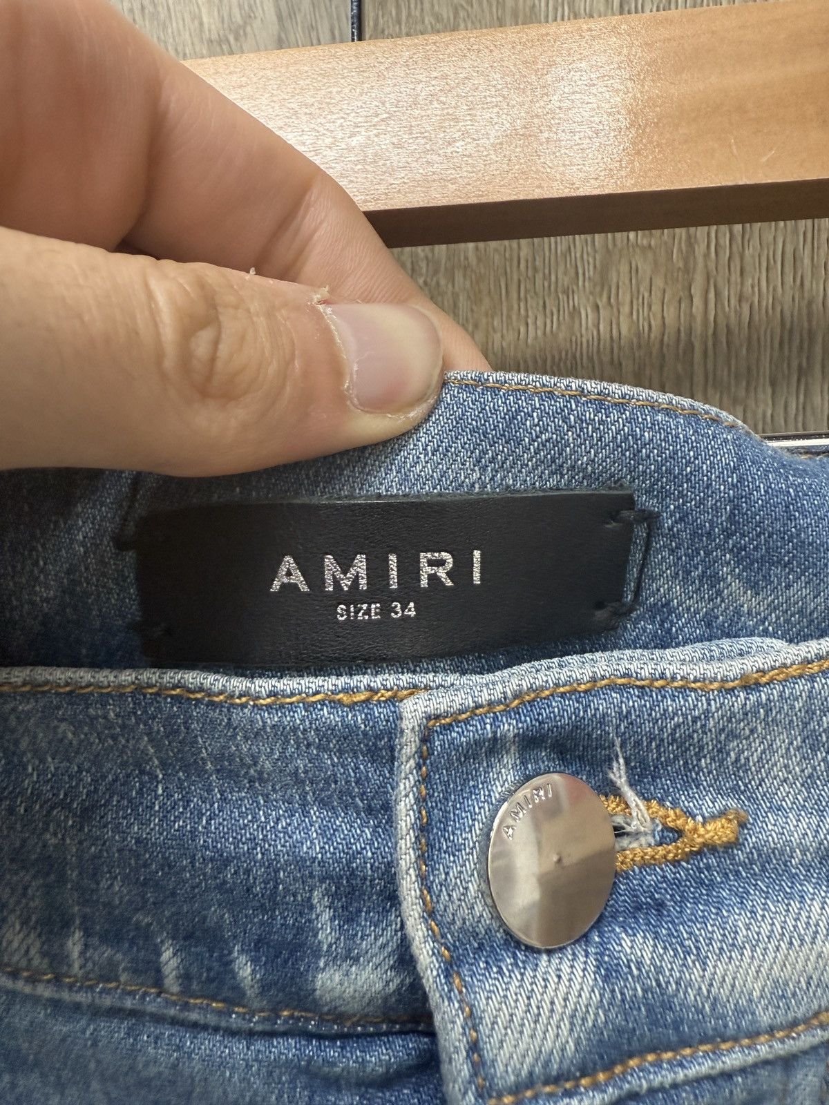 Amiri Amiri MX1 Blue Denim Brown MX1s Size US 34 / EU 50 - 6 Thumbnail
