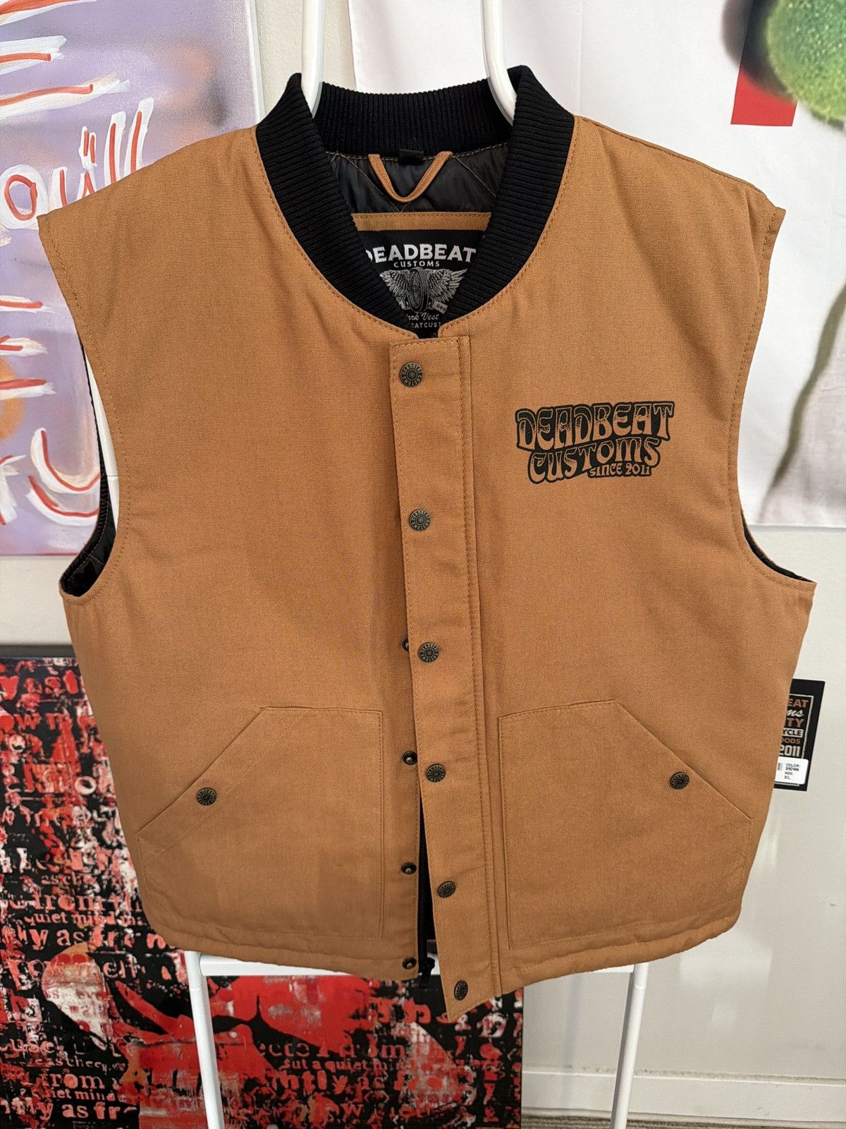 Other Deadbeat Customs Motorcycle quilted vest Size US XL / EU 56 / 4 - 1 Thumbnail
