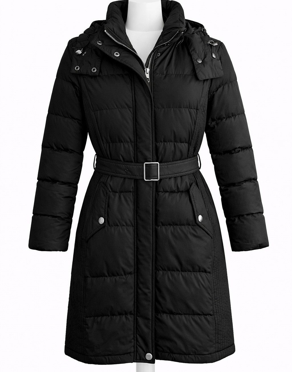 Burberry Burberry Black Belted Down Puffer Jacket w Hood S/P Size S / US 4 / IT 40 - 4 Thumbnail