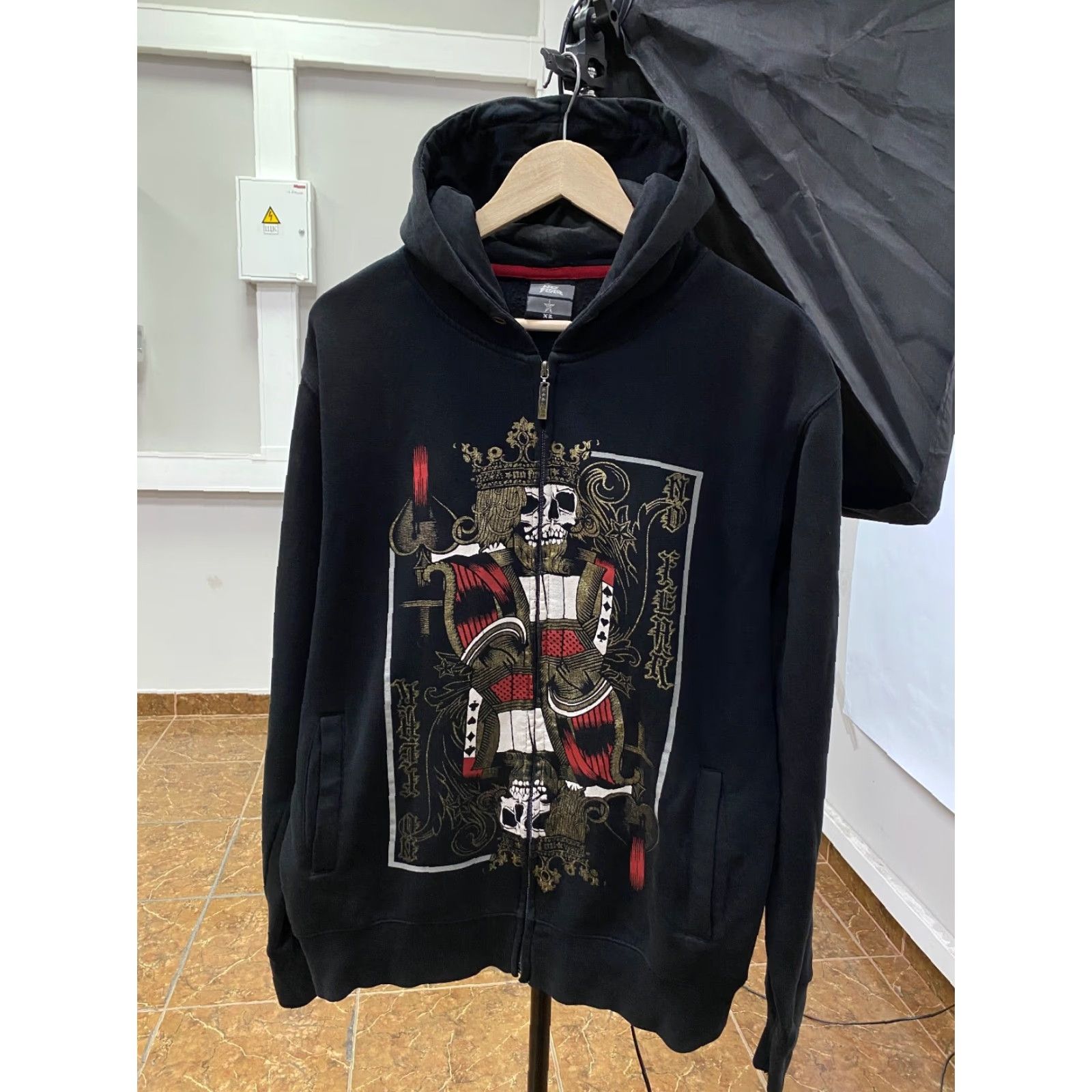 No Fear VINTAGE No Fear Skull King Affliction Hoodie Zip Up XL Black Men XS/XL? Size US XL / EU 56 / 4 - 2 Thumbnail
